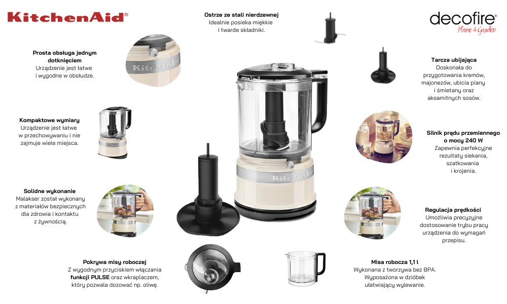 Malasker MINI 1,1 l Almond Cream KitchenAid