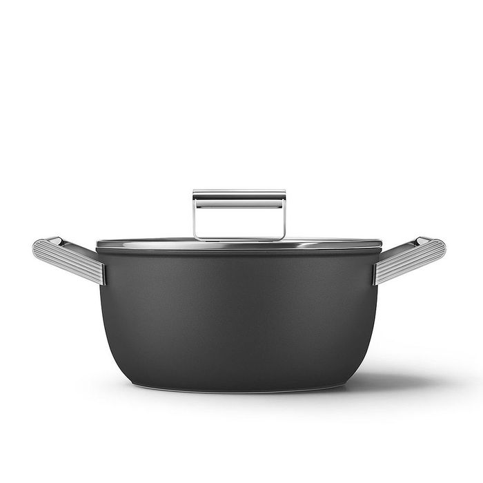 Garnek 24 cm Czarny Smeg (CSF2412BLM)