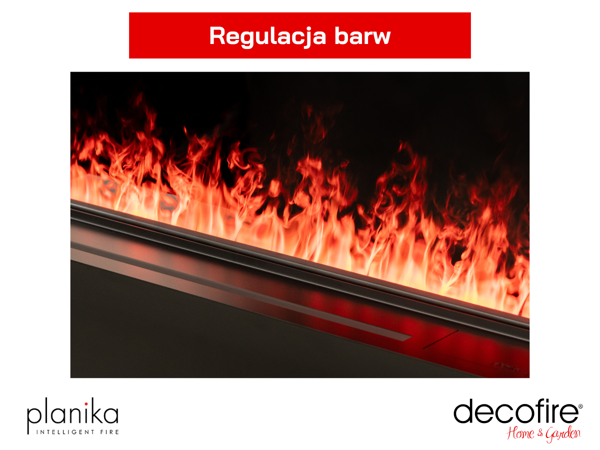 Wodna kaseta kominkowa Planika Cool Flame PD 2000 – regulacja barw