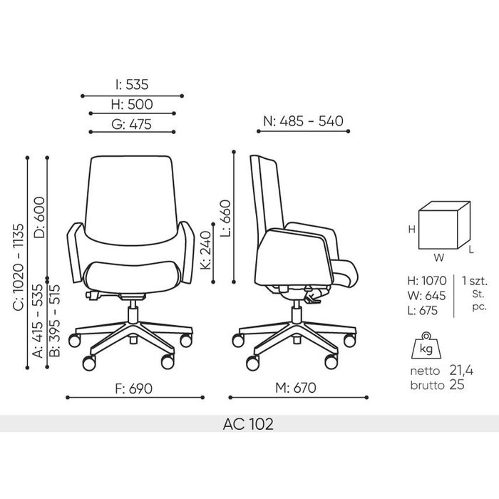 Fotel obrotowy IN ACCESS AC 102 Bejot