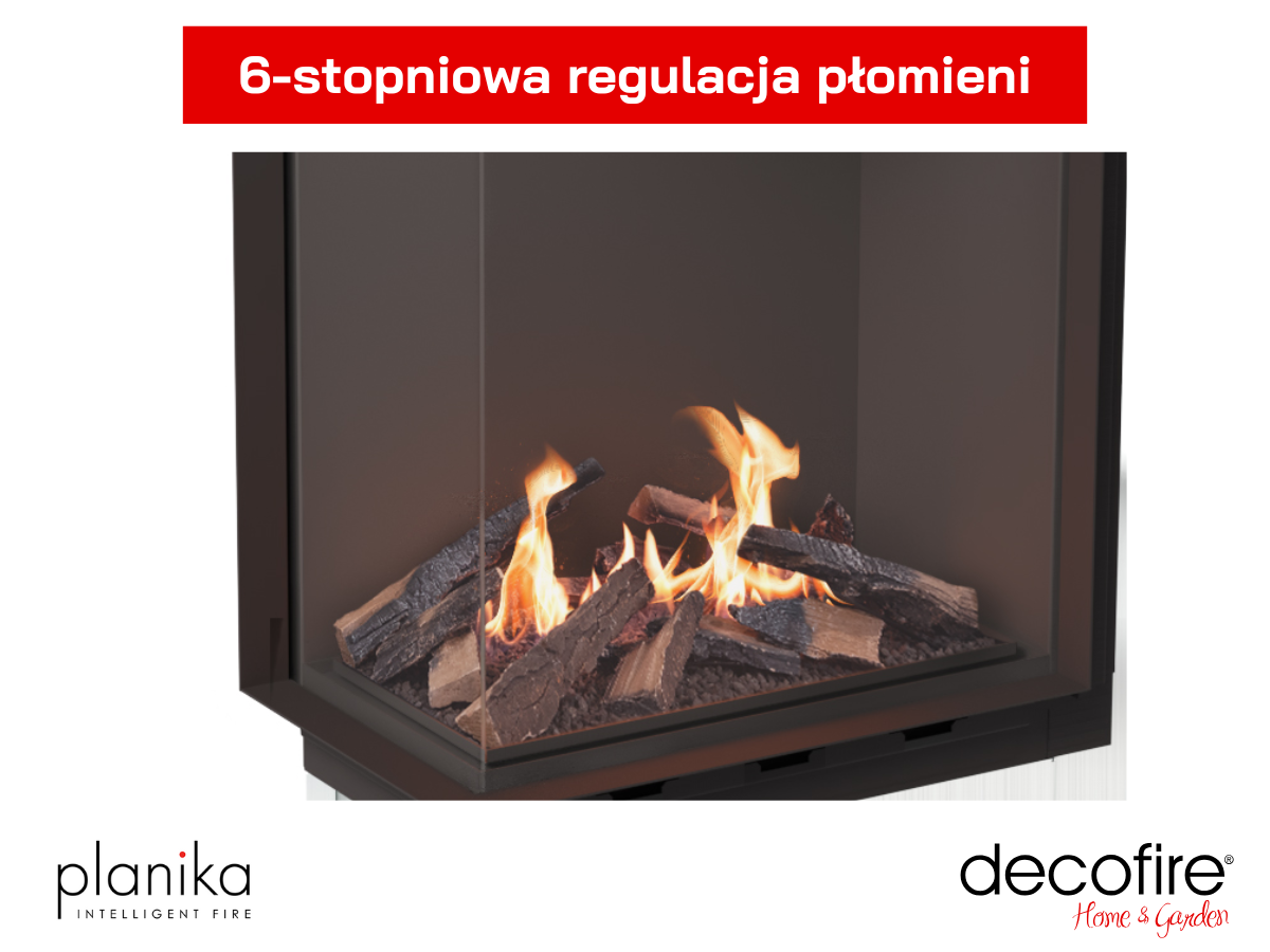 6-stopniowa regulacja płomieni