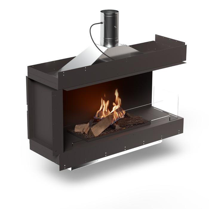 Biokominek Planika Flogs 990+ mm + Forma 1200 z podłączeniem do komina
