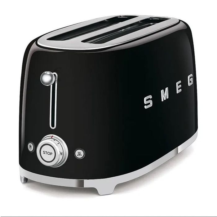 Toster na 4 kromki Smeg Czarny (TSF02BLEU)