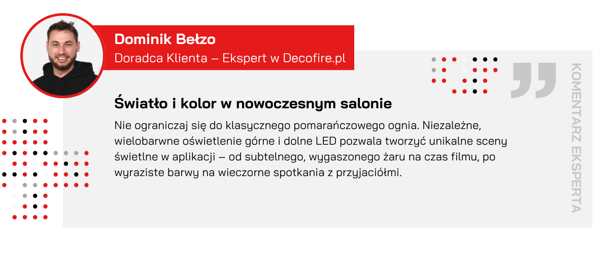 Opinia eksperta o podświetleniu kominka