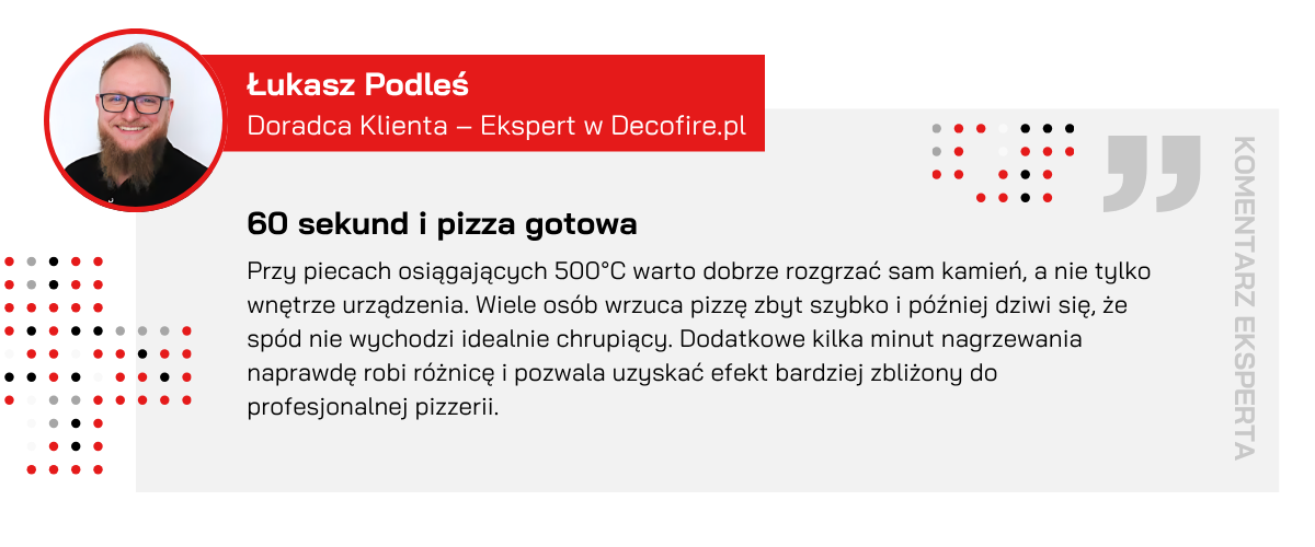 Porada eksperta o temperaturze w piecu do pizzy