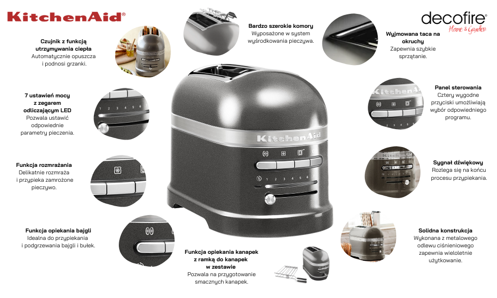 Toster 2 Artisan Medallion Silver KitchenAid