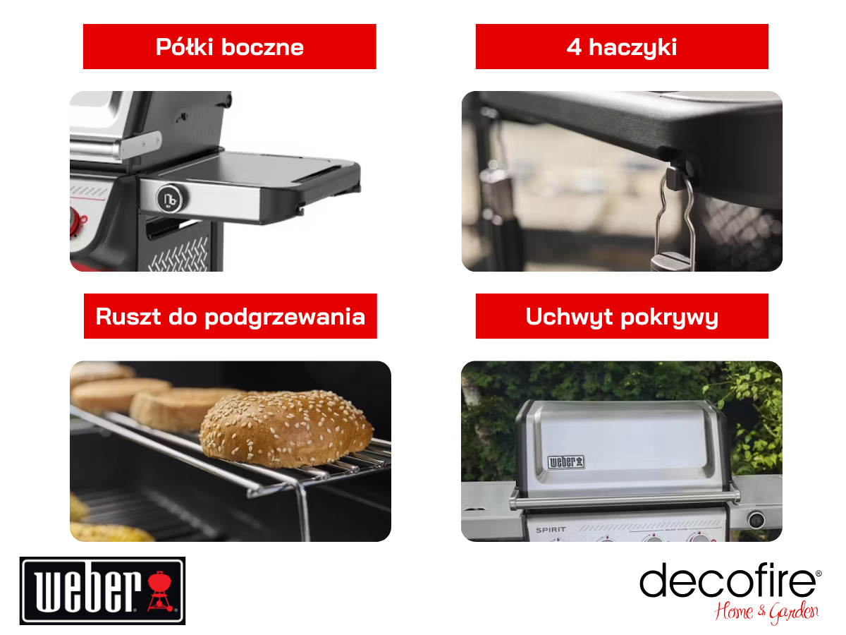 Dodatkowe udogodnienia w grillu gazowym Weber Spirit SP-435