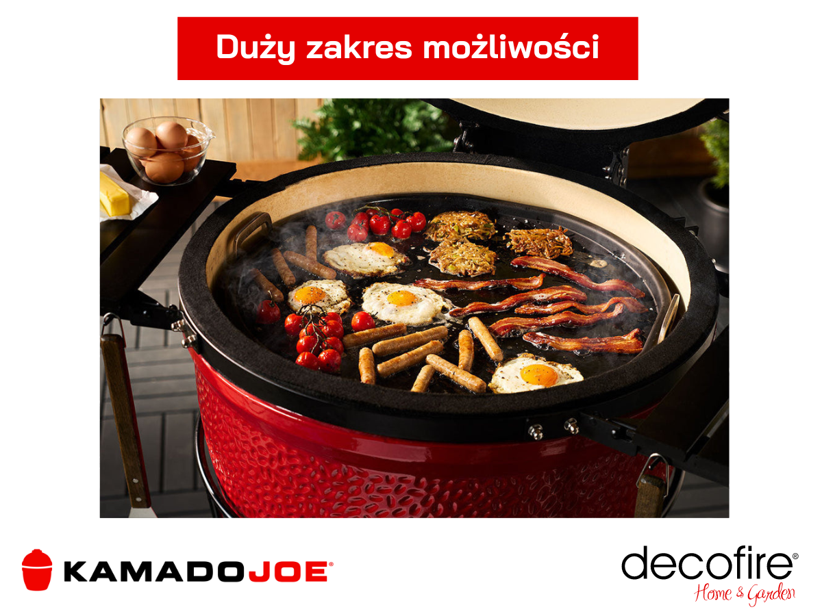 Dwustronna płyta żeliwna Kamado Joe duży zakres możliwości