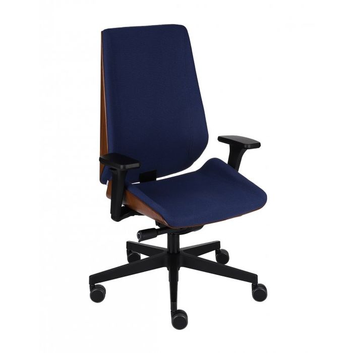 Grospol Fotel biurowy Moon Wood black tkanina Bondai - 8 kolorów