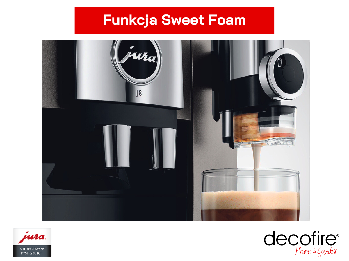 Ekspres Jura J8 Midnight Silver (EA) funkcje Sweet Foam