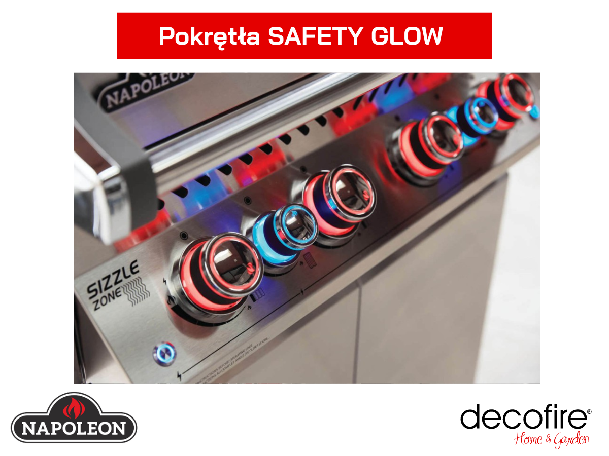 Grill gazowy Napoleon Prestige PRO 500 RSIB-3 z podświetlanymi pokrętłami