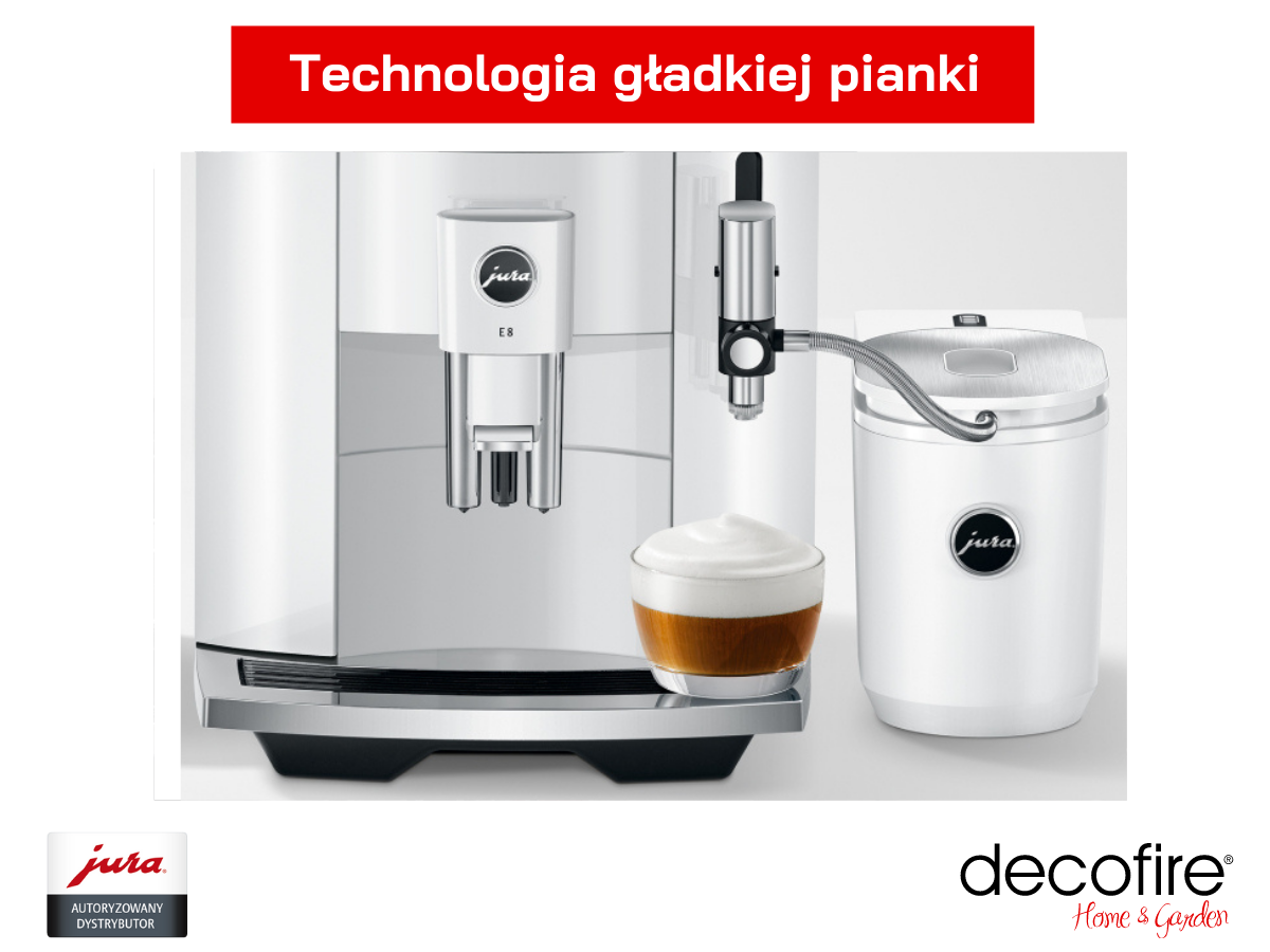 Technologia gładkiej pianki Fine Foam w ekspresie E8 Piano White