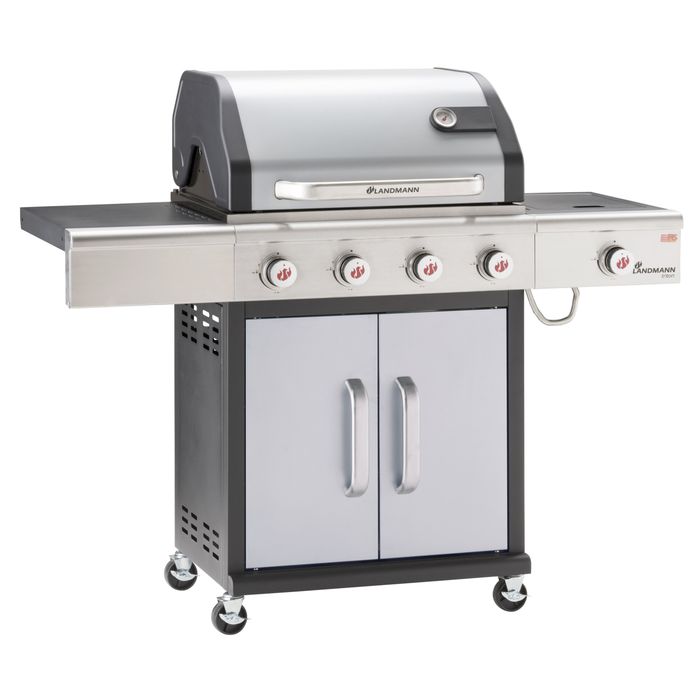 Grill gazowy Landmann Triton PTS 4.1 srebrny z palnikiem bocznym (12960)