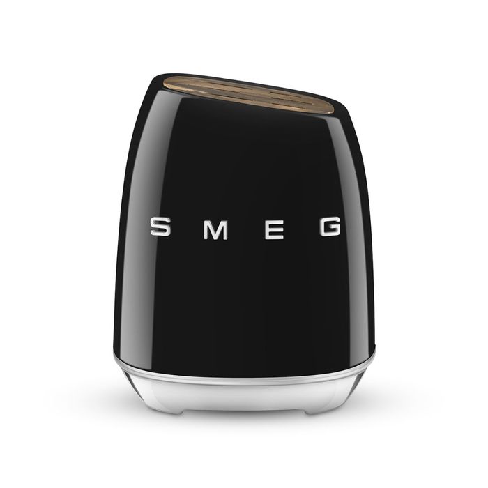 Blok z zestawem 6 noży 50's style Czarny Smeg (KBSF02BL)