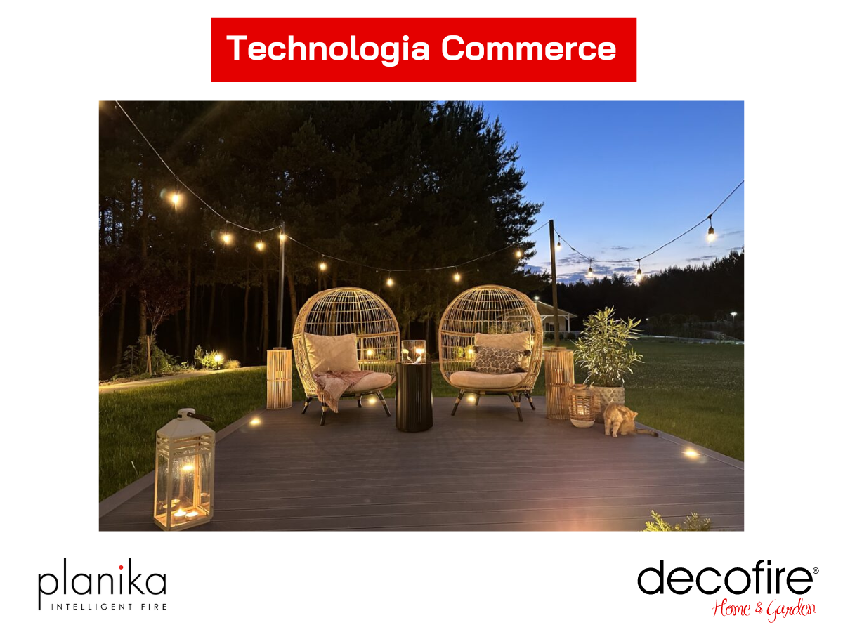Biokominek Planika Lotus z technologią Commerce