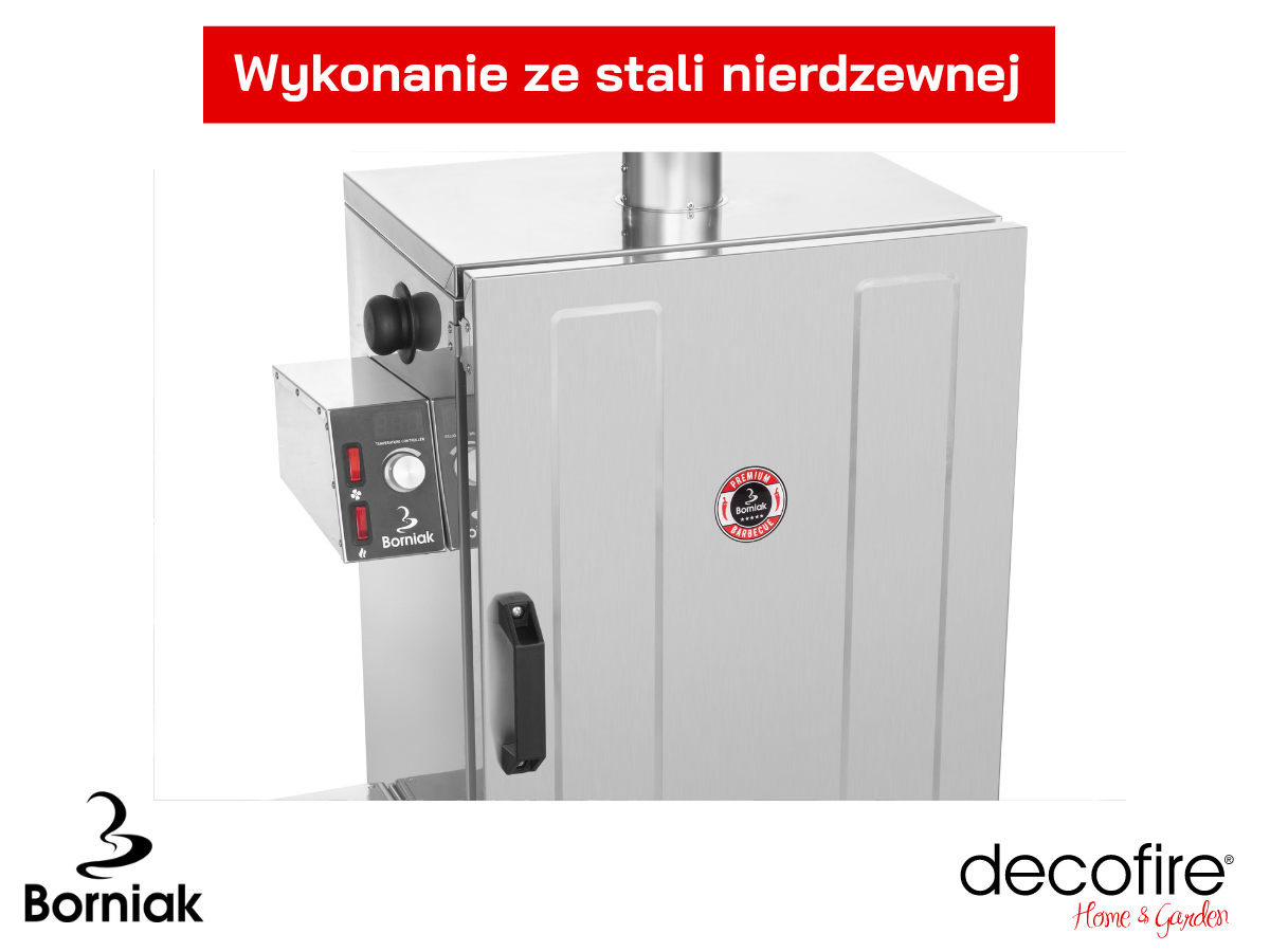 Smoker Borniak BBQ Simple Inox BBDS-70 v1.4 ze stali nierdzewnej