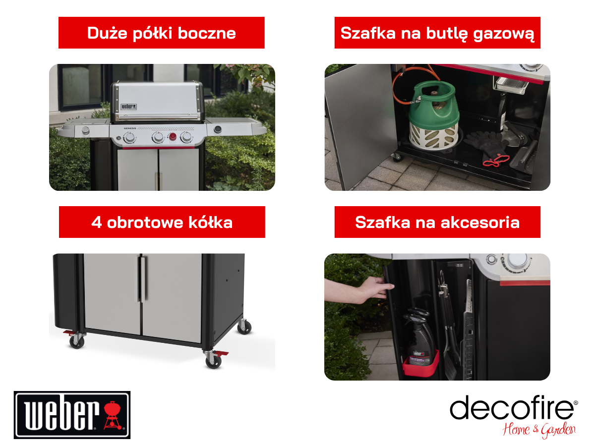 Dodatkowe udogodnienia w grillu gazowym Weber Genesis SP-335W