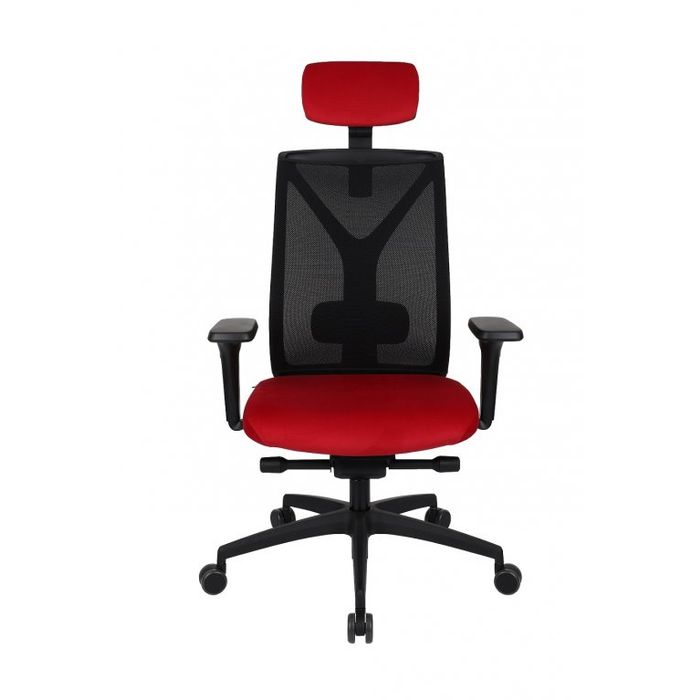 Fotel biurowy Grospol Valio BS HD black chrome tkanina Bondai - 8 kolorów