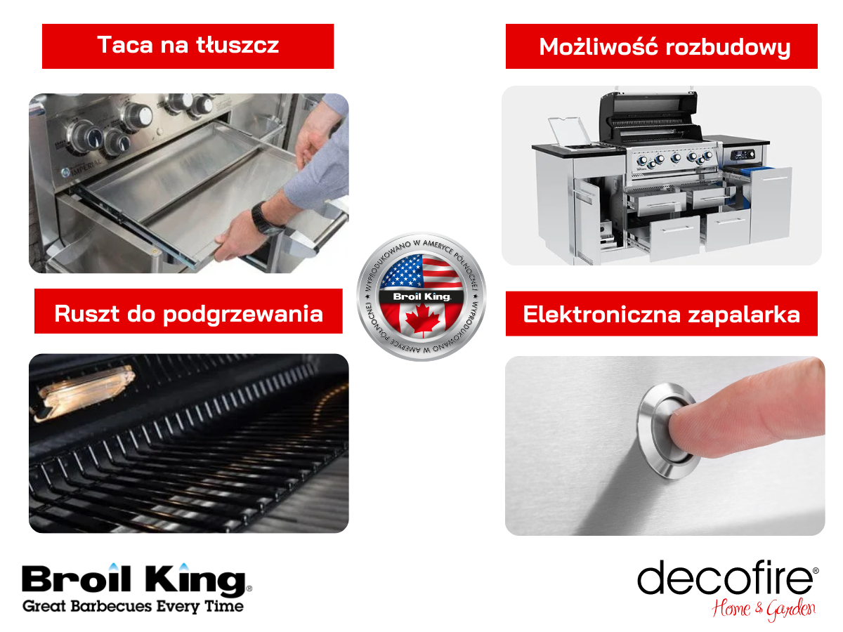 Dodatkowe cechy grilla gazowego Broil King Imperial QS 590 BI do zabudowy