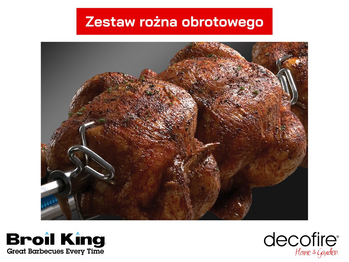 Palnik rożna z rożnem w zestawie