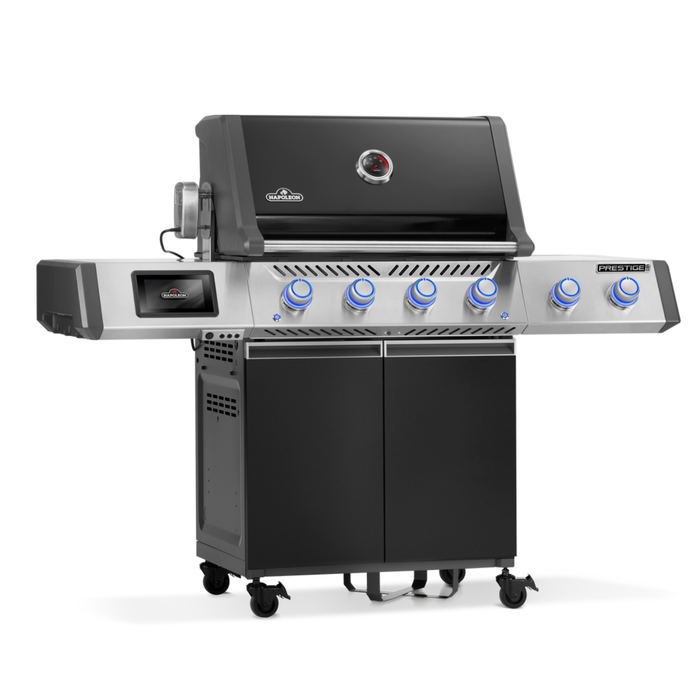 Grill gazowy Napoleon Prestige PRO 500 z palnikiem rożna i palnikiem bocznym Sizzle Zone, Czarny, WiFi (PRO500VXRSIBPK-PL)