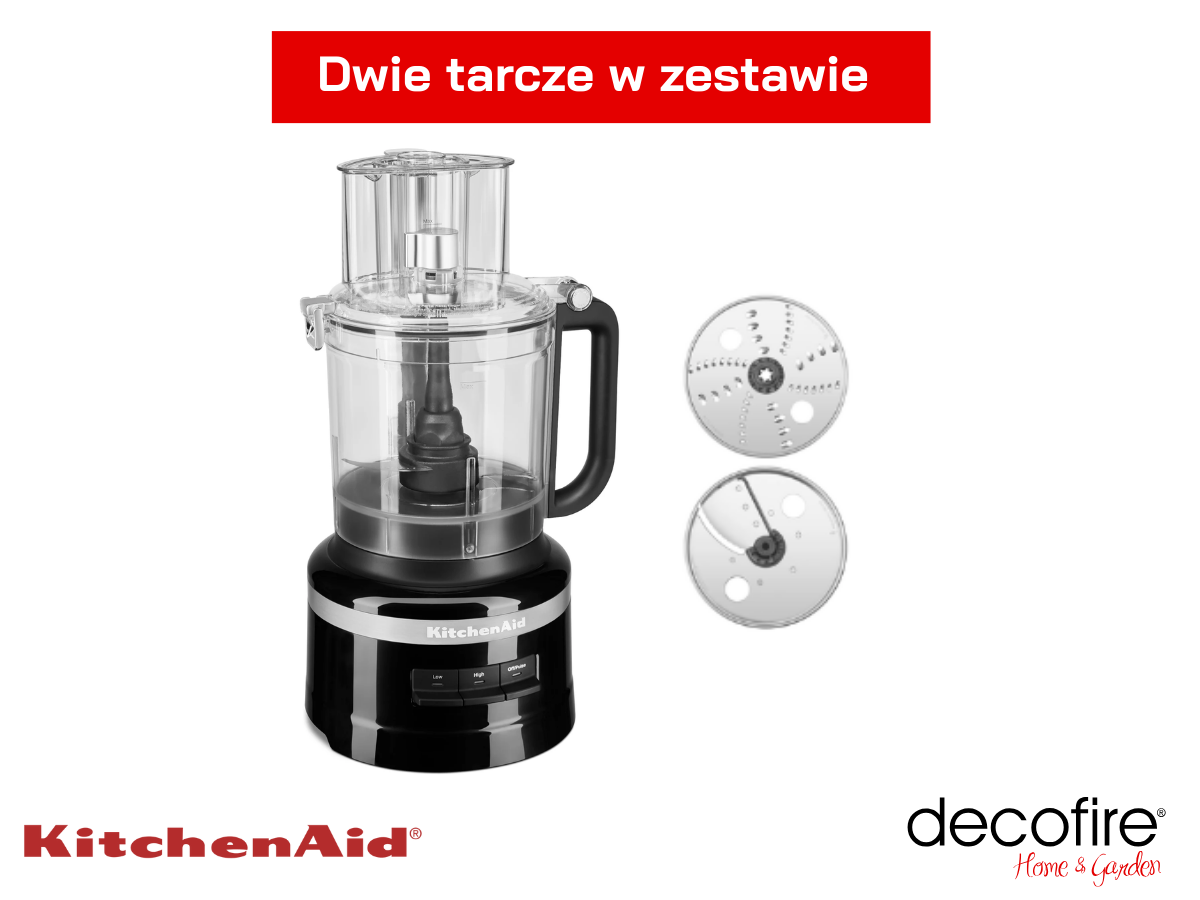 Dwie tarcze w zestawie z malakserem 3,1 l Matte Black KitchenAid (5KFP1319EBM)