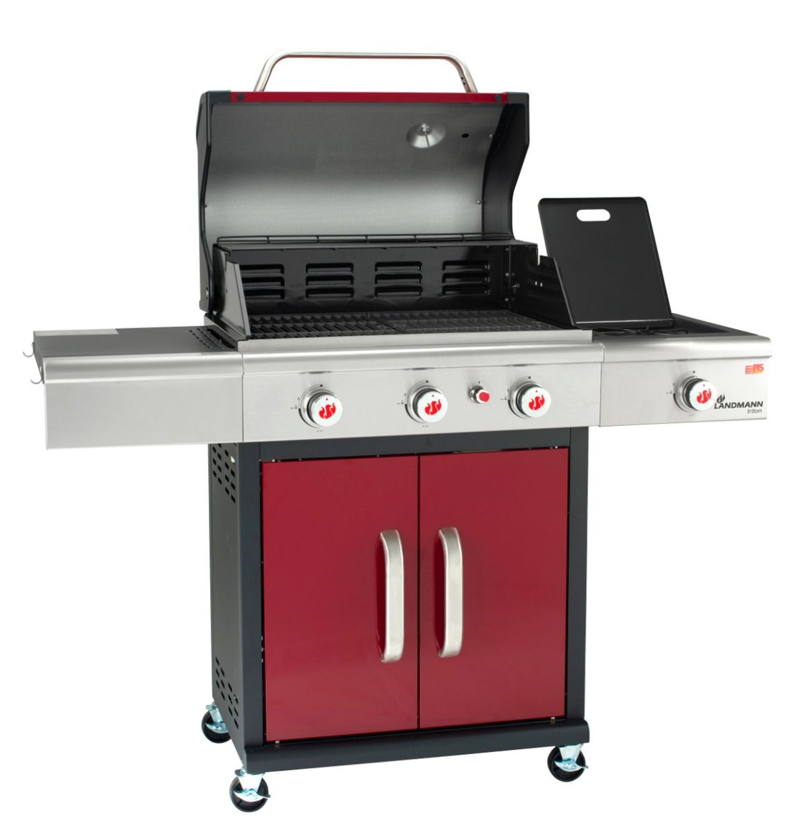 Grill gazowy Landmann Triton PTS 3.1 bordowy z palnikiem bocznym