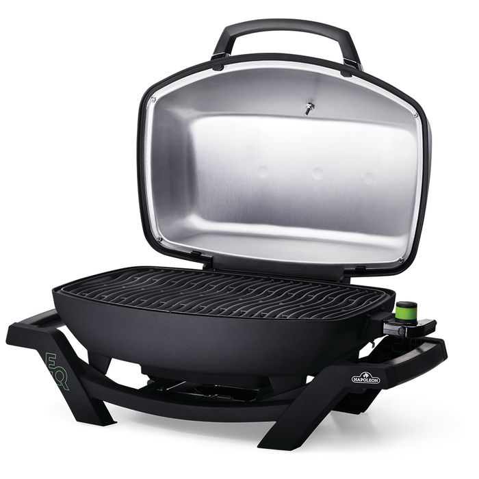 Grill przenośny elektryczny Napoleon TravelQ PRO285E-BK-CE GRATIS dwustronna płyta + stojak podgrzewający + pokrowiec