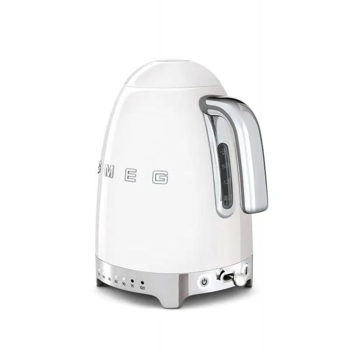 Czajnik z regulacją temperatury 1,7L  50's style Biały Smeg (KLF04WHEU)