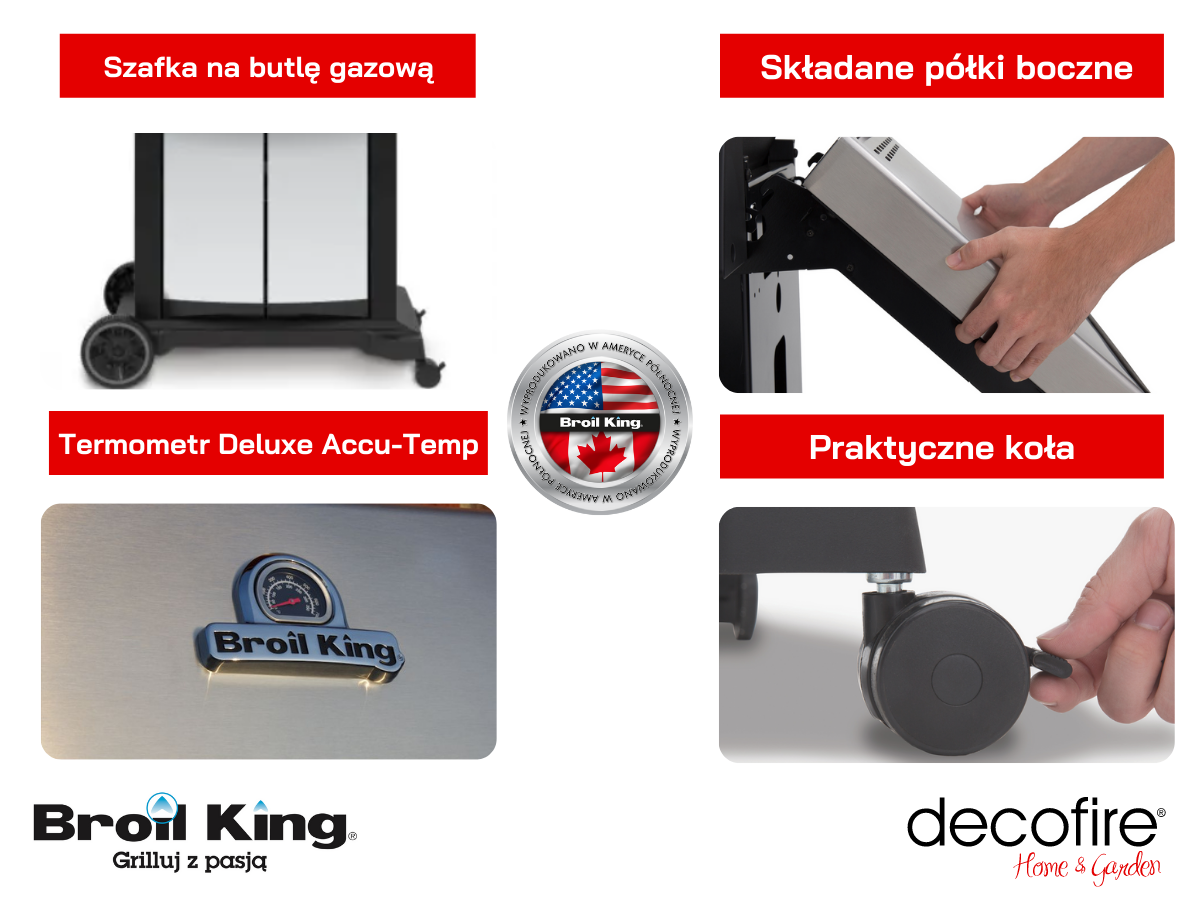 Dodatkowe udogodnienia w grillu gazowym Broil King Signet 320