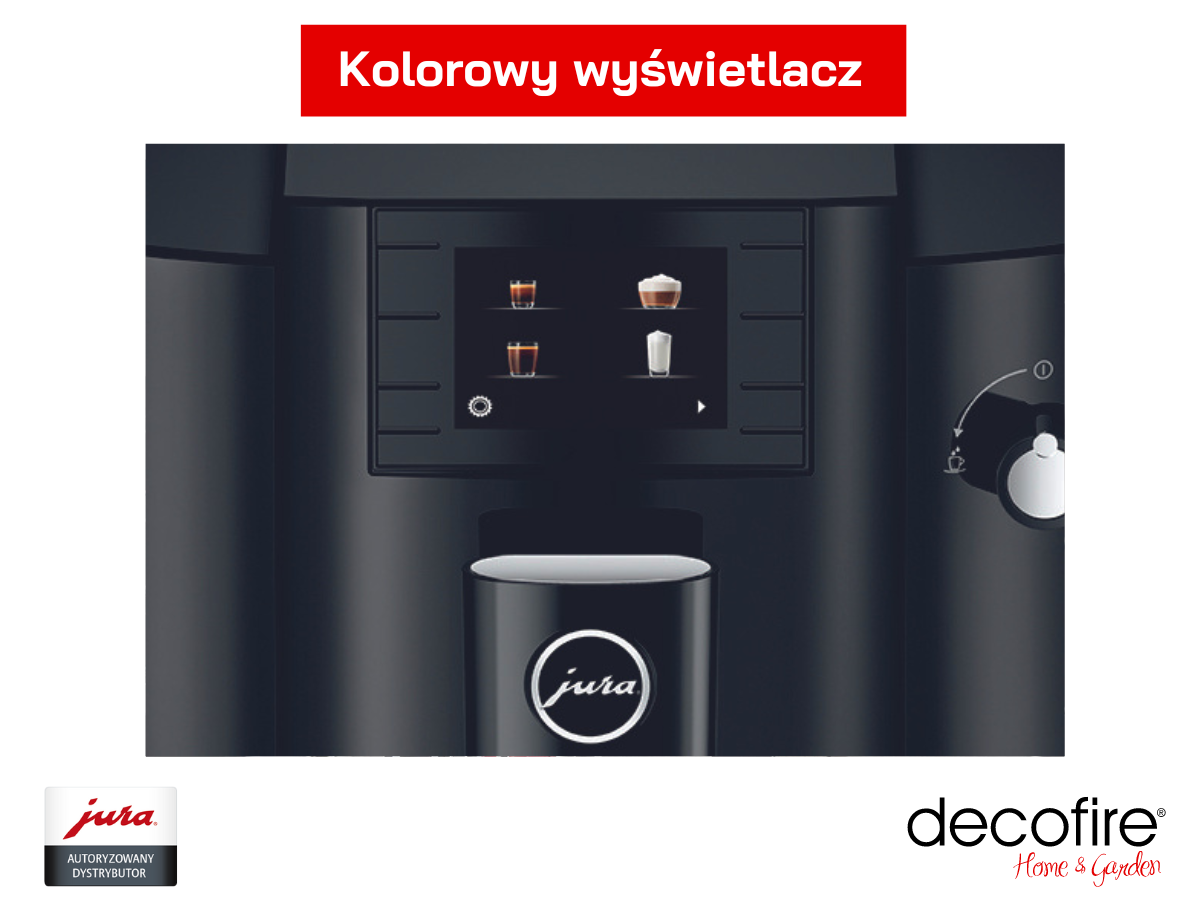 Ekspres do kawy Jura E6 Piano Black (EC) z kolorowym wyświetlaczem