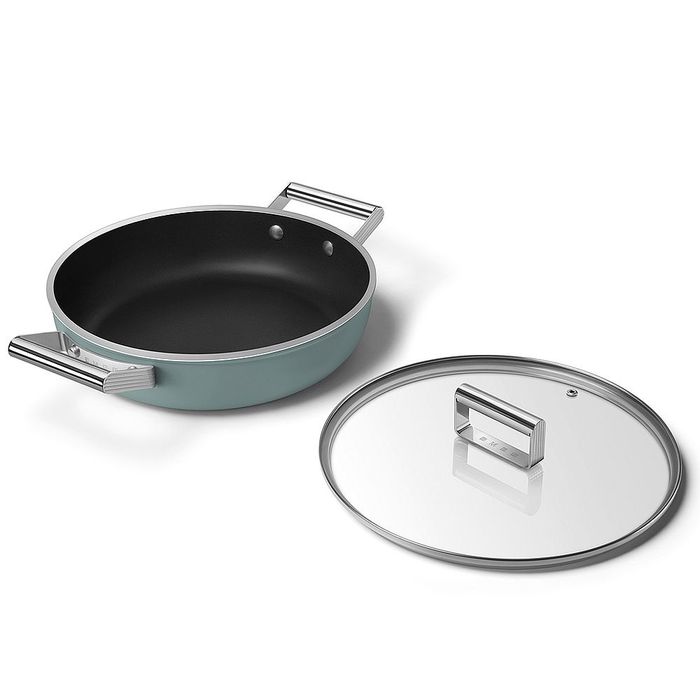 Głęboka patelnia 28 cm Szmaragdowy Smeg (DPF2812EGM)