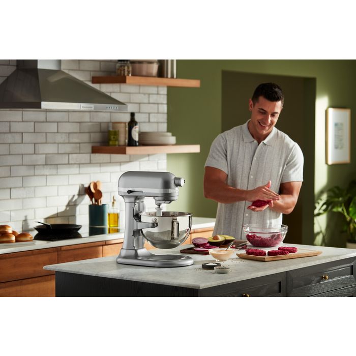  Mikser stojący 5,2 l z podnoszoną dzieżą KitchenAid Heavy Duty, Contour Silver (5KSM55SXXECU)