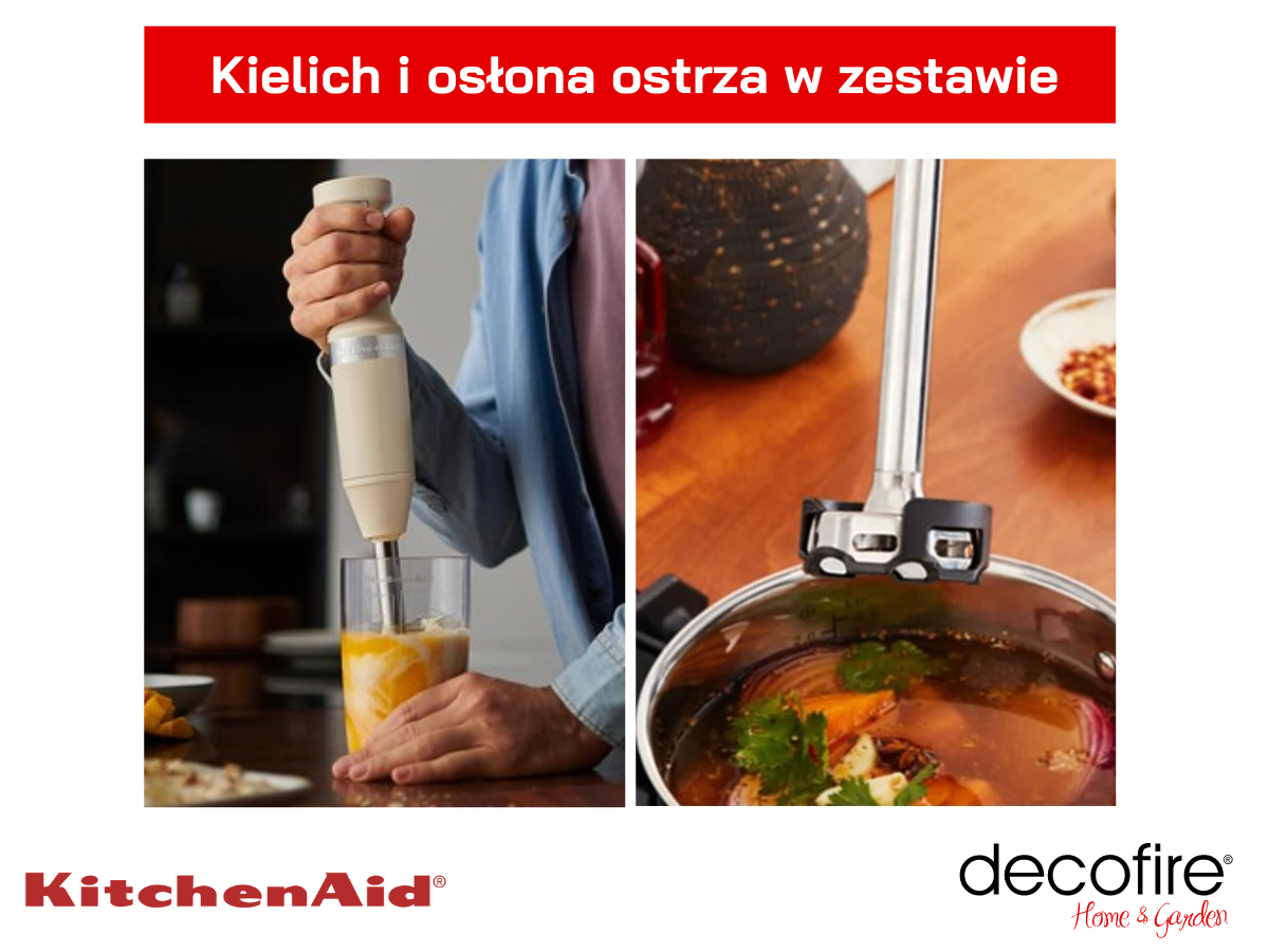Rozbudowane wyposażenie blendera: osłona ostrza i kielich