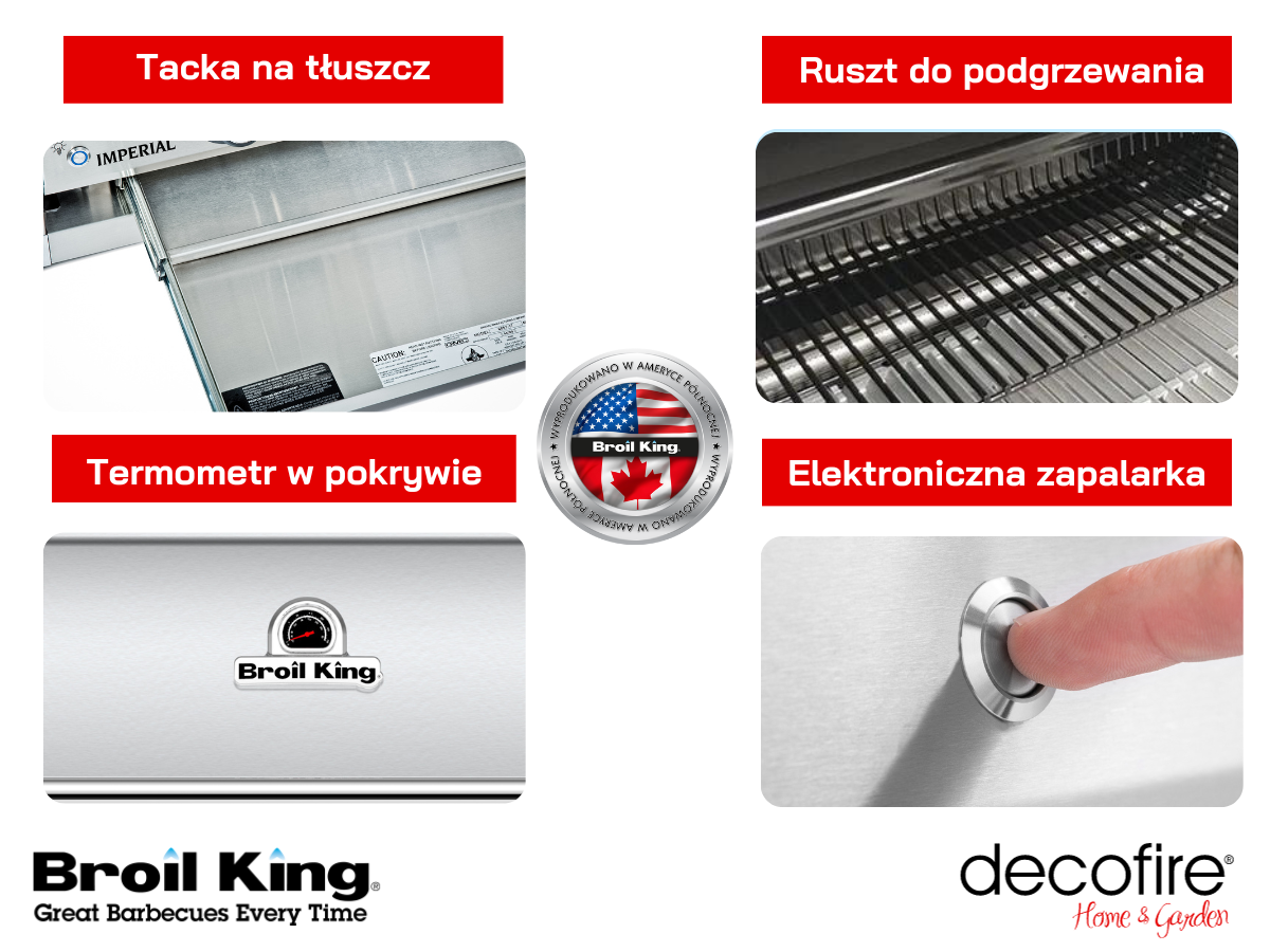 Grill gazowy do zabudowy Broil King Imperial S 590 dodatkowe funkcje