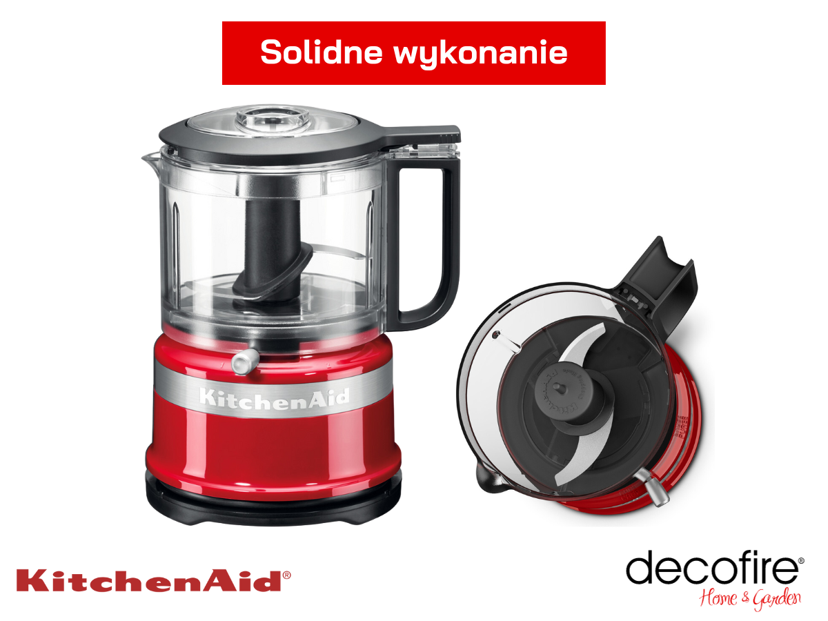 Solidne wykonanie malaksera MINI 0,8 l Empire Red KitchenAid.