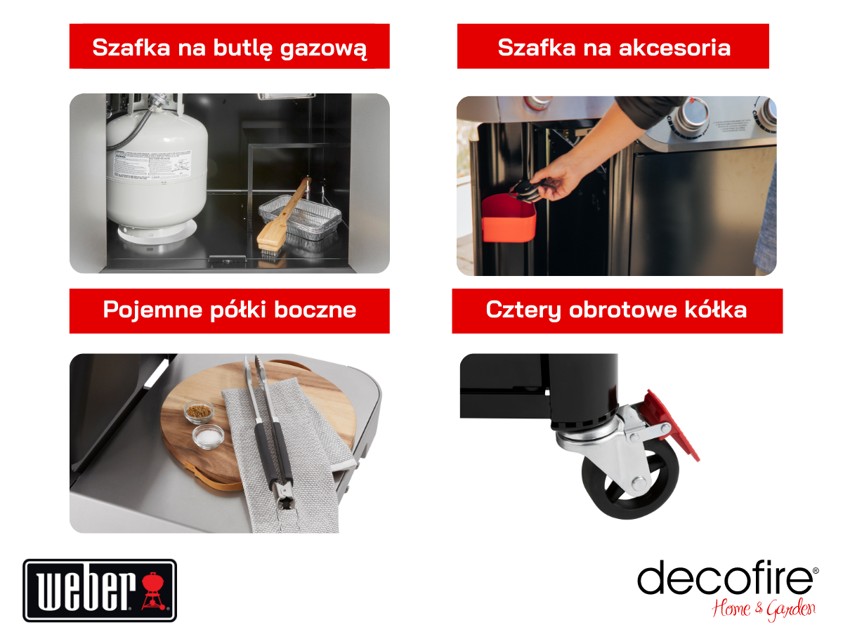 Dodatkowe udogodnienia w grillu gazowym Weber Genesis e-335 