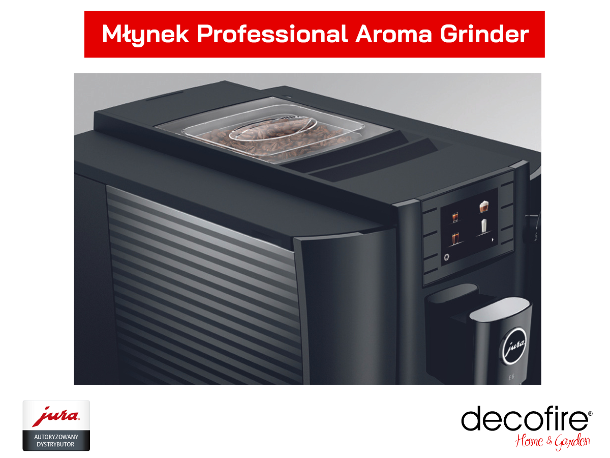 Ekspres do kawy Jura E6 Piano Black (EC) z młynkiem Professional Aroma Grinder