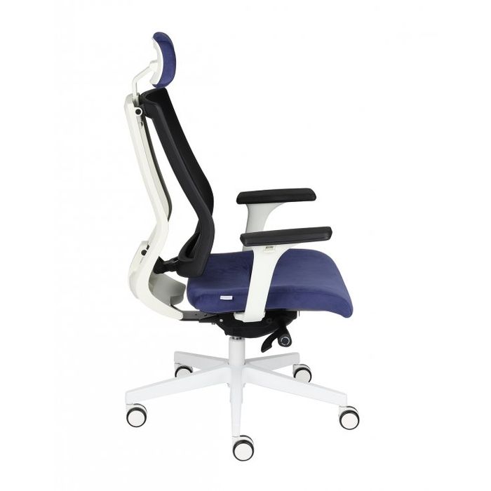 Grospol Fotel biurowy MaxPro WS HD white tkanina Magic Velvet - 10 kolorów