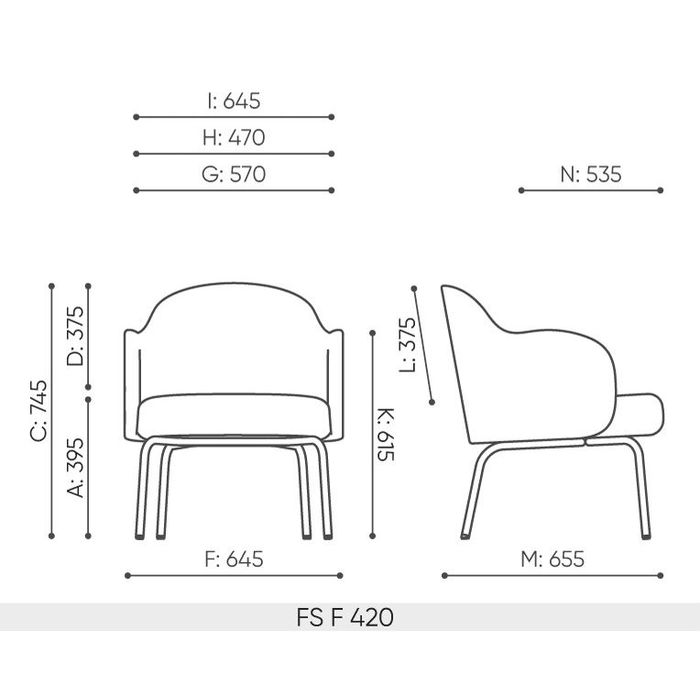 Fotel FLOS lounge FS F 420 Bejot