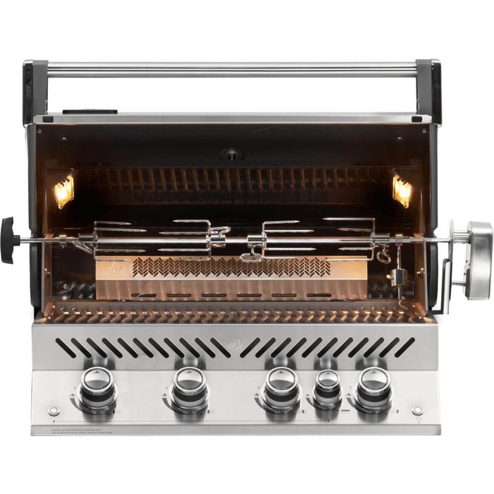Grill gazowy do zabudowy Napoleon Prestige PRO™ 500 RB na gaz ziemny z tylnym palnikiem na podczerwień (BIPRO500RBNSS-3-CE)