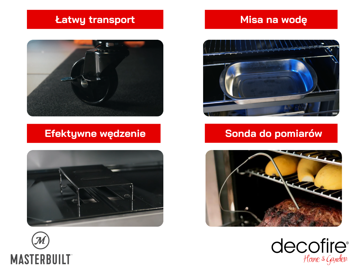 Dodatkowe udogodnienia w wędzarni Masterbuilt 40-cali