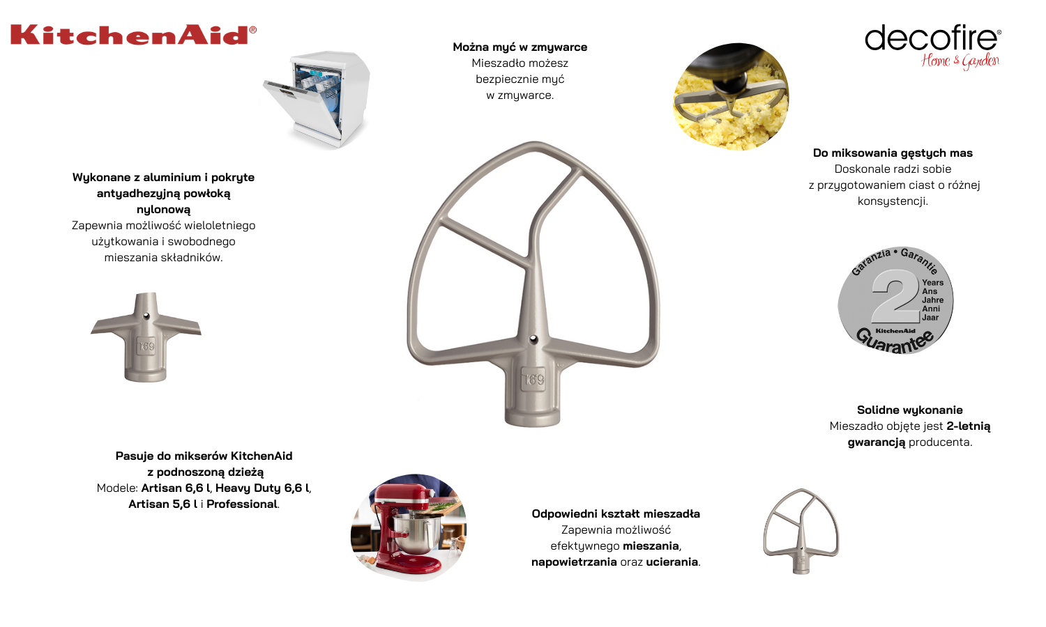 Mieszadło 7 powlekane KitchenAid (5K7FB)