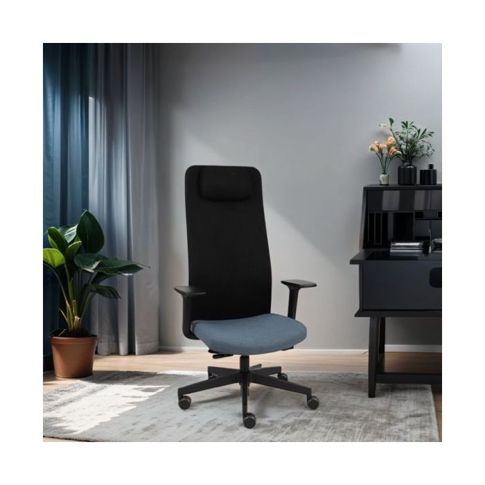 Grospol Fotel biurowy Mike 2 B black tkanina Strong - 8 kolorów
