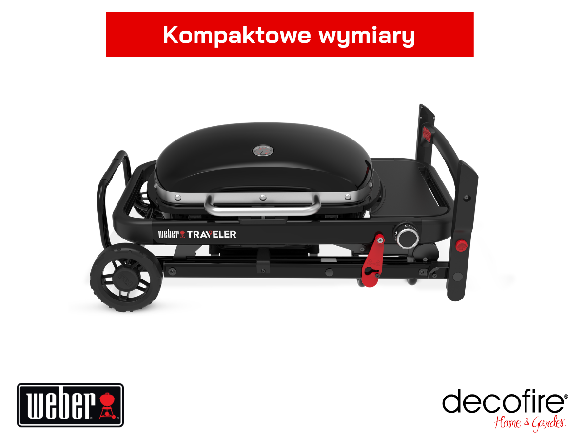 Przenośny grill gazowy Weber Traveler Compact – kompaktowe wymiary