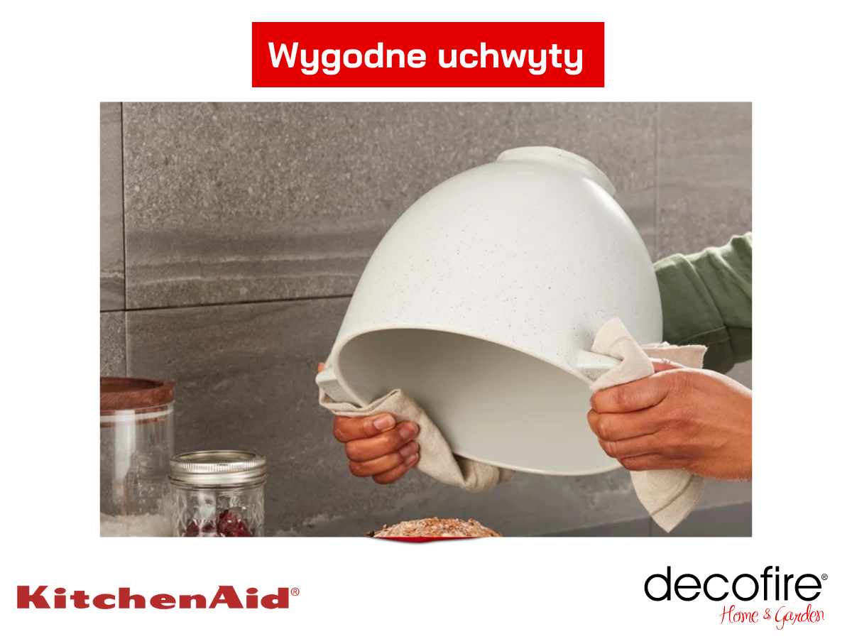 Wygodne uchwyty dzieży do pieczenia z pokrywą 4,7 l Artisan 5 KitchenAid (5KSM2CB5BGS)
