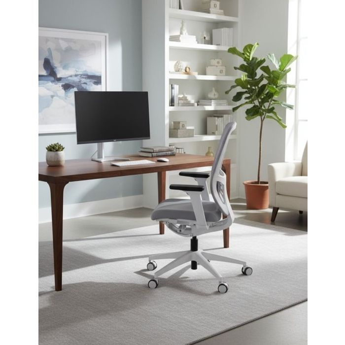 Grospol Ergonomiczny fotel biurowy 4U GS chrome tkanina Strong - 8 kolorów