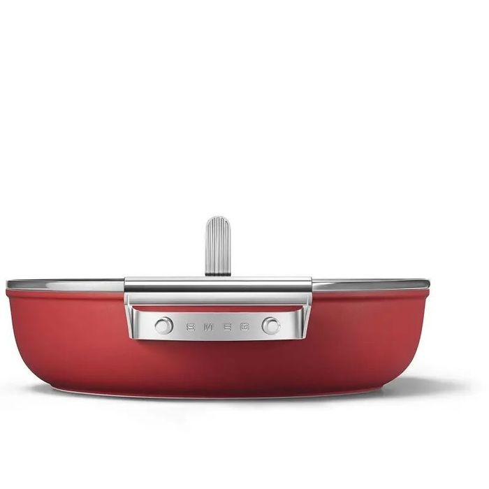 Patelnia głęboka 28 cm Czerwony Smeg (CKFD2811RDM)