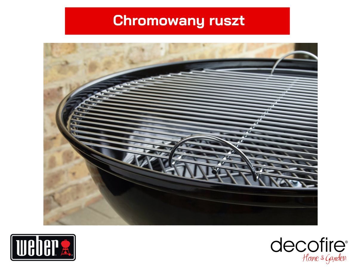 Grill węglowy Weber Compact Kettle 57 cm – chromowany ruszt