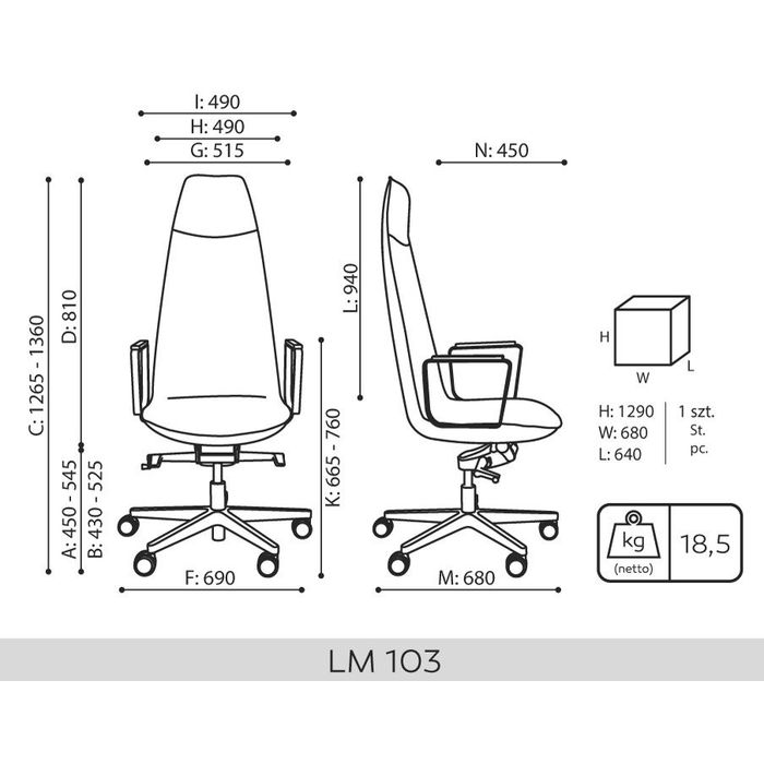 Fotel obrotowy LUMI LM 103 Bejot